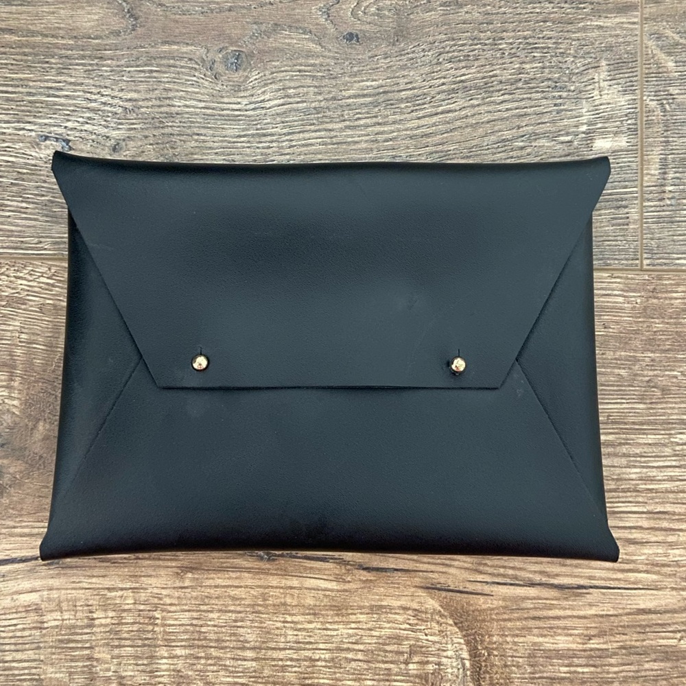 12th Tribe Chic Black Envelope Clutch
